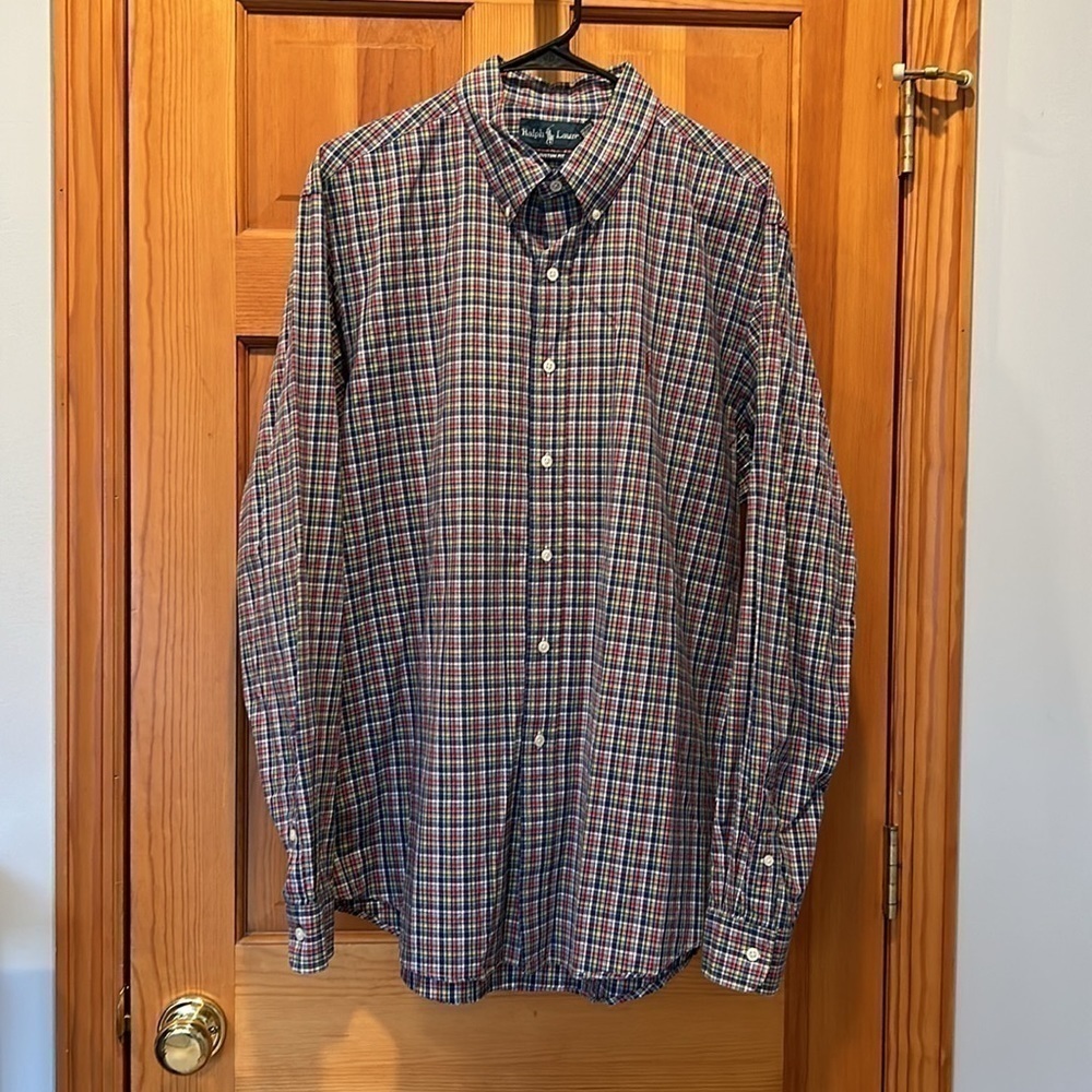 Ralph Lauren Custom Fit Long Sleeve Multicolored Plaid Button-Down Size XL - Picture 2 of 4